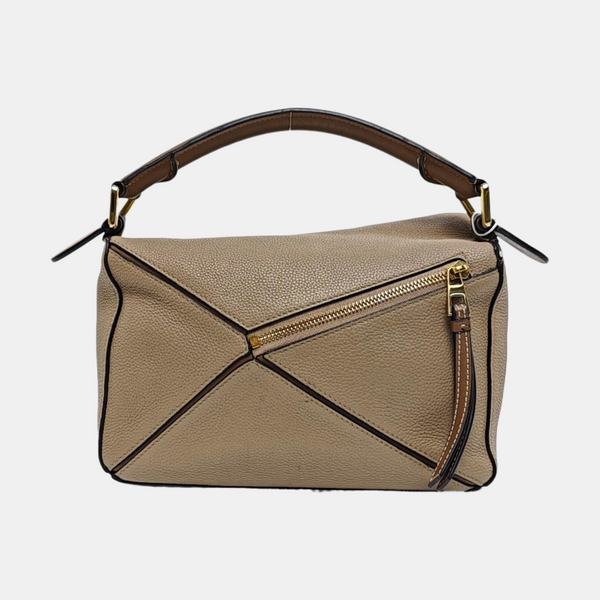 Authenticated pre-owned  Puzzle Small Calfskin Beige - Shoulder Bag at Looply