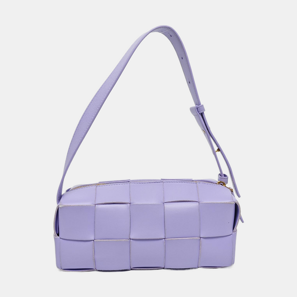 Authenticated pre-owned  Intrecciato Small Lambskin Purple - Top Handle Bag at Looply