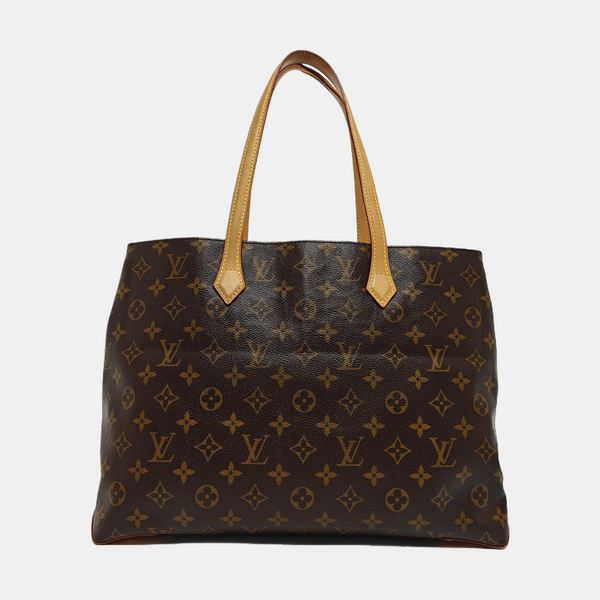WILSHIRE MM Monogram Coated Canvas Brown