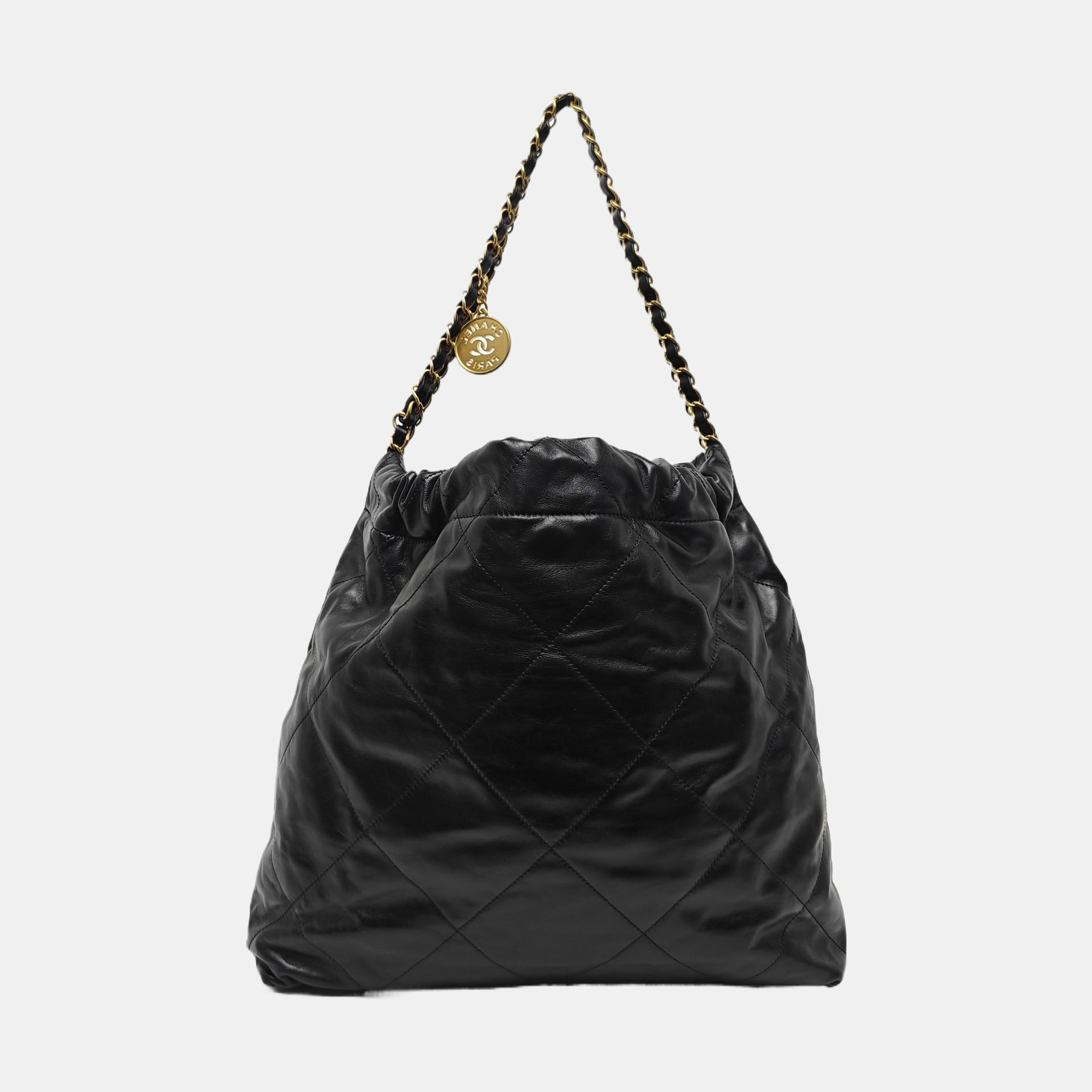 CHANEL 22 Small Quilted Calfskin Black