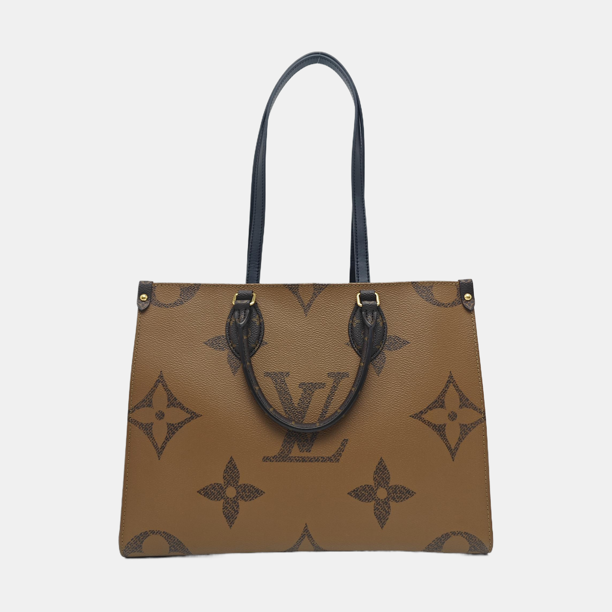 ONTHEGO MM Monogram Coated Canvas Brown