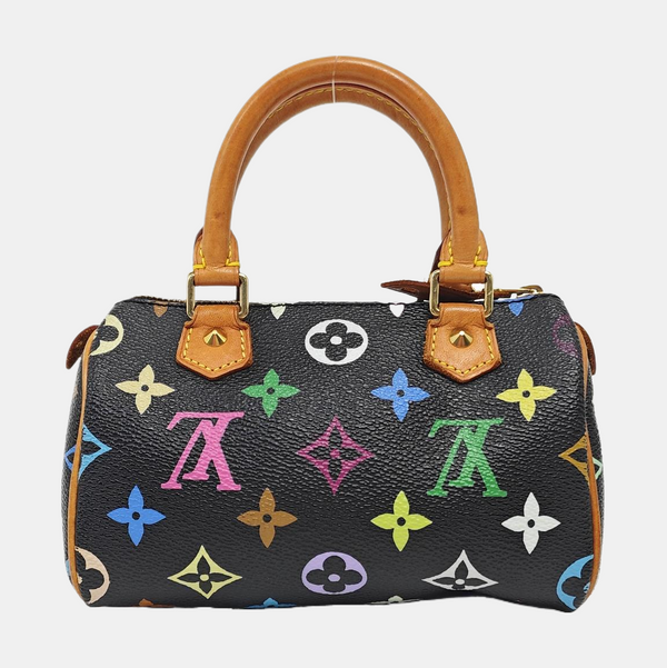 LV × TM SPEEDY Nano Monogram Coated Canvas Black