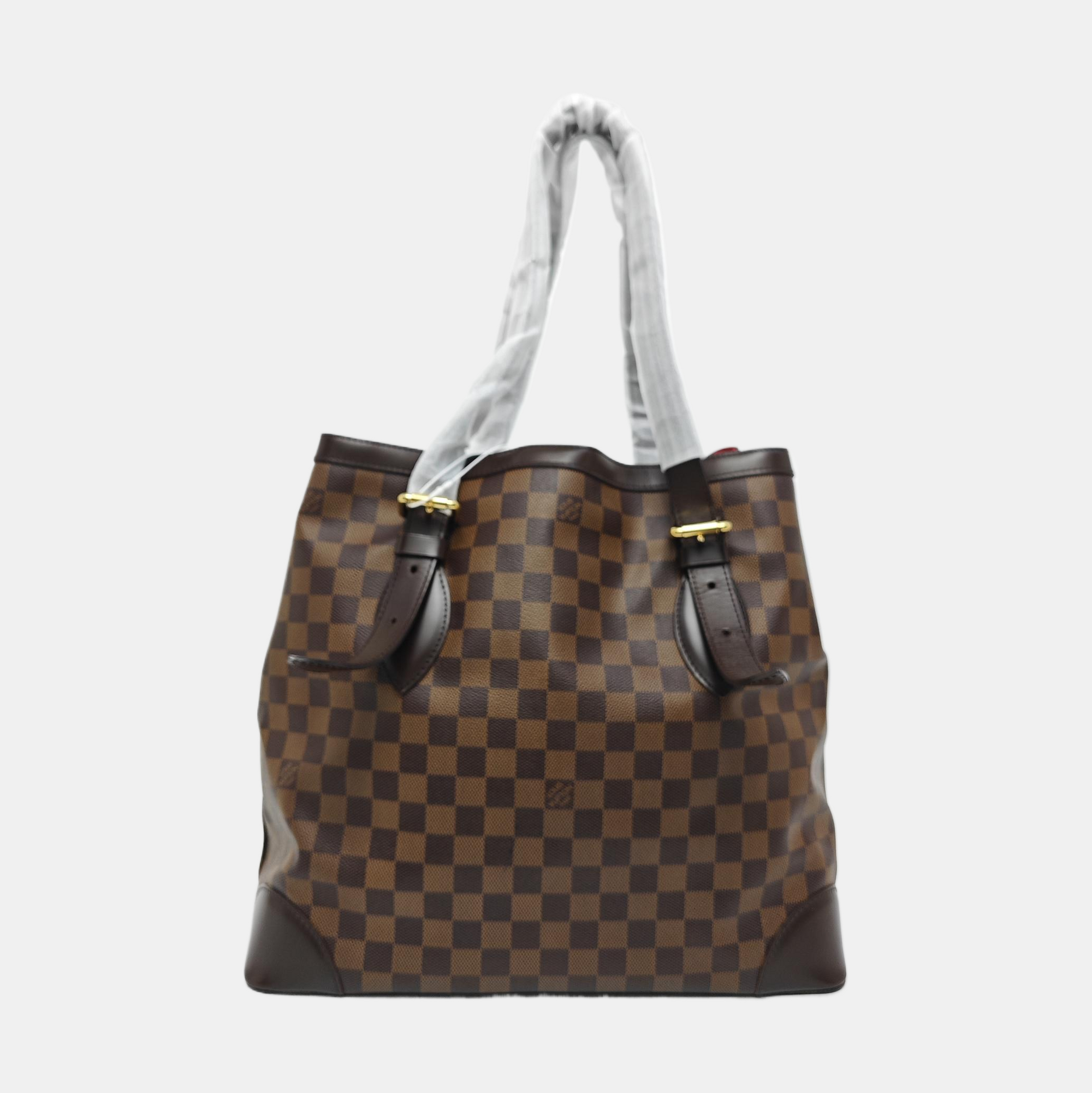 HAMPSTEAD GM Damier Ebene Coated Canvas Brown