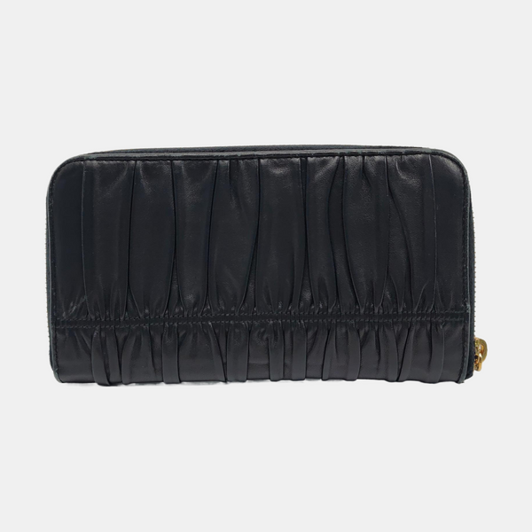 Fold Wallet Lambskin Black Wallet