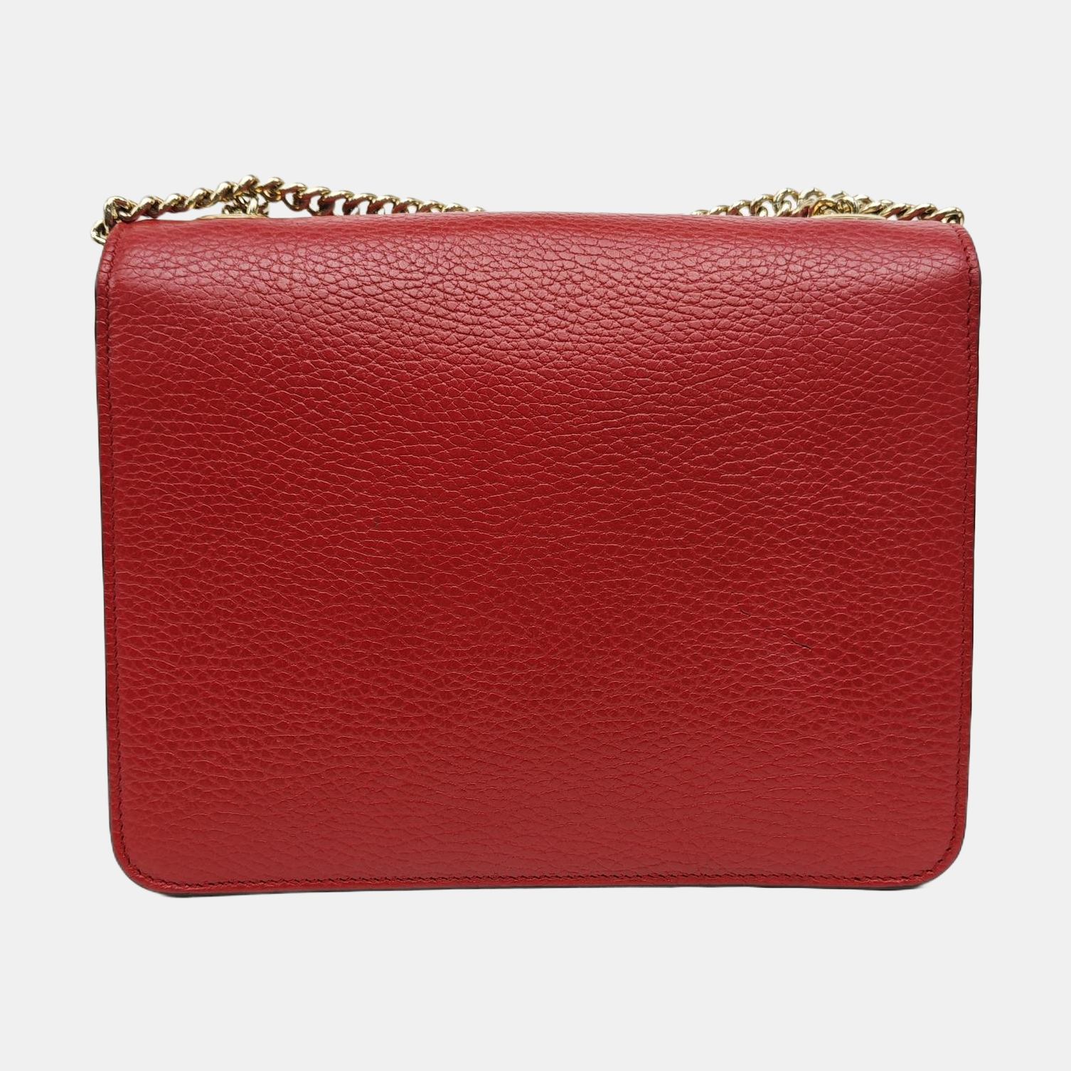 Interlocking G Small Calfskin Red