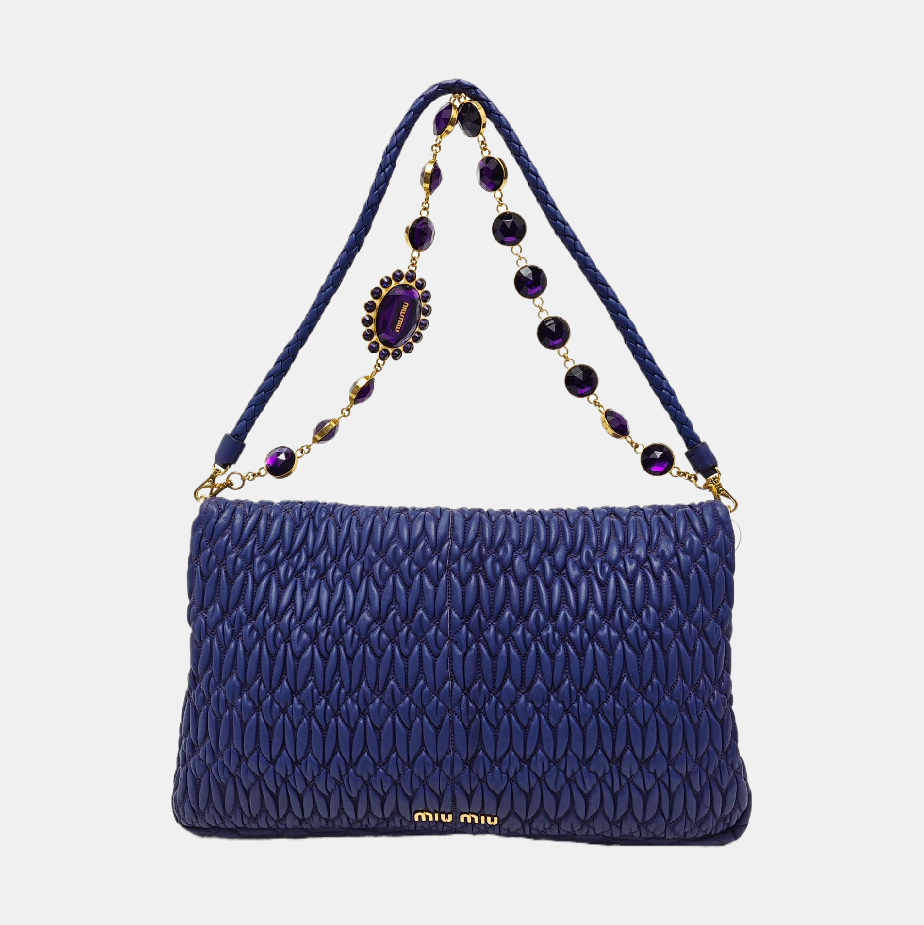 Crystal Quilted Lambskin Purple