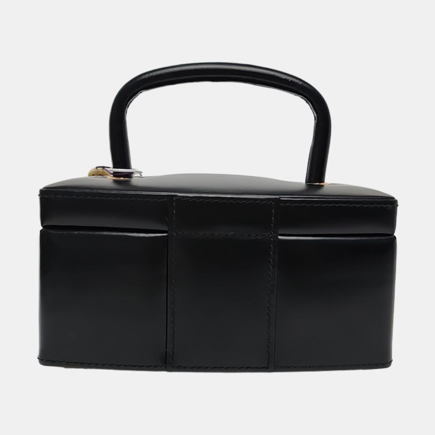 Calfskin Top Handle Bag Black