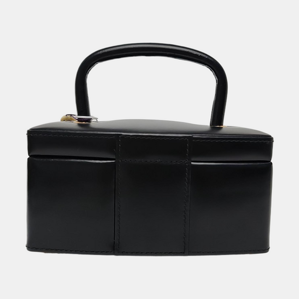 Calfskin Top Handle Bag Black