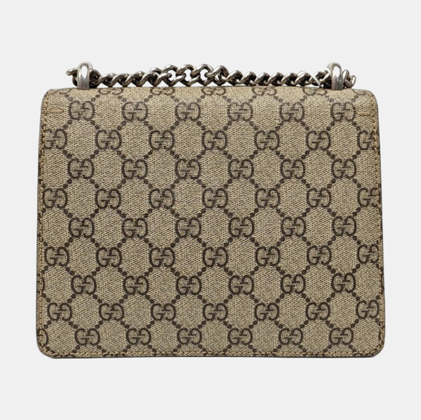 Dionysus Mini Monogram Coated Canvas Beige