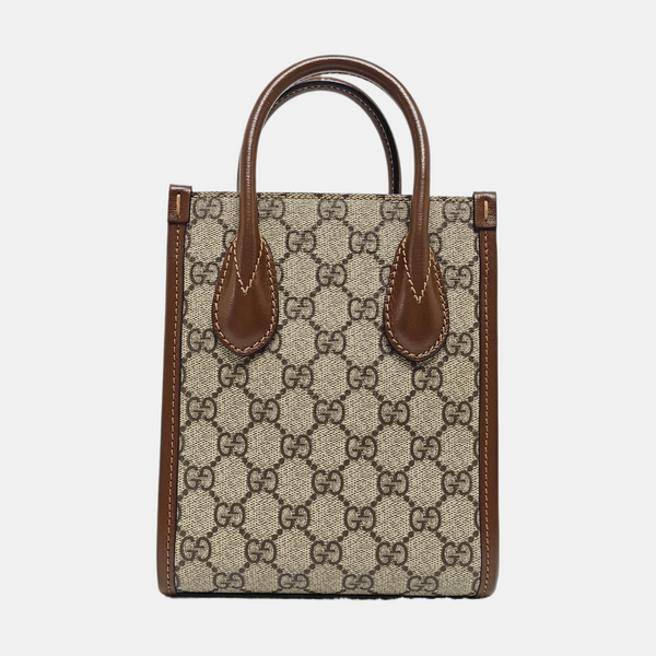 Retro Mini Monogram Coated Canvas Beige