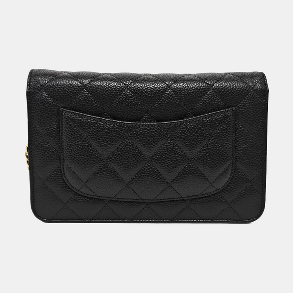 WOC Quilted Grained Calfskin Black