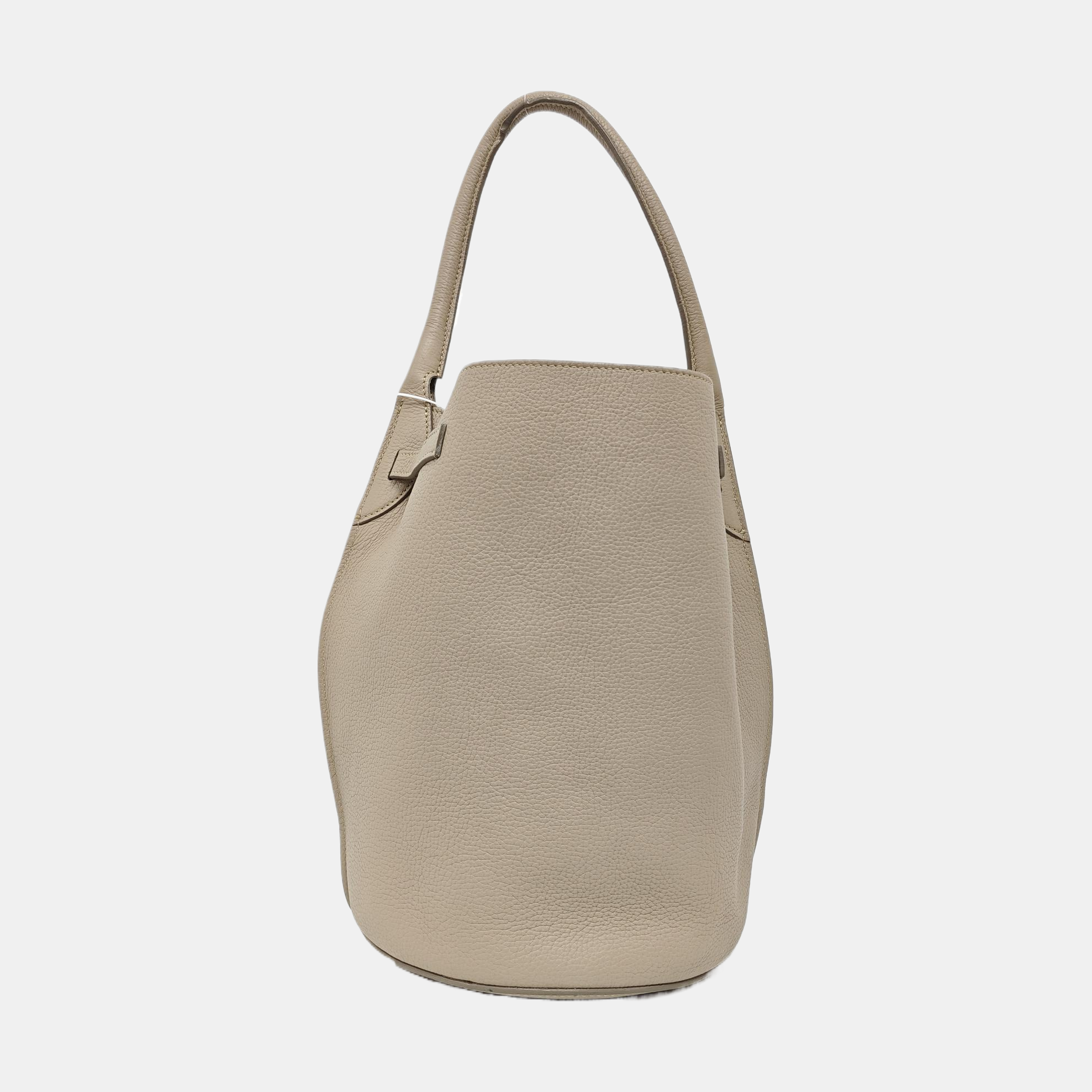 Authenticated pre-owned  BIG BAG Calfskin Beige - Bucket Bag at Looply