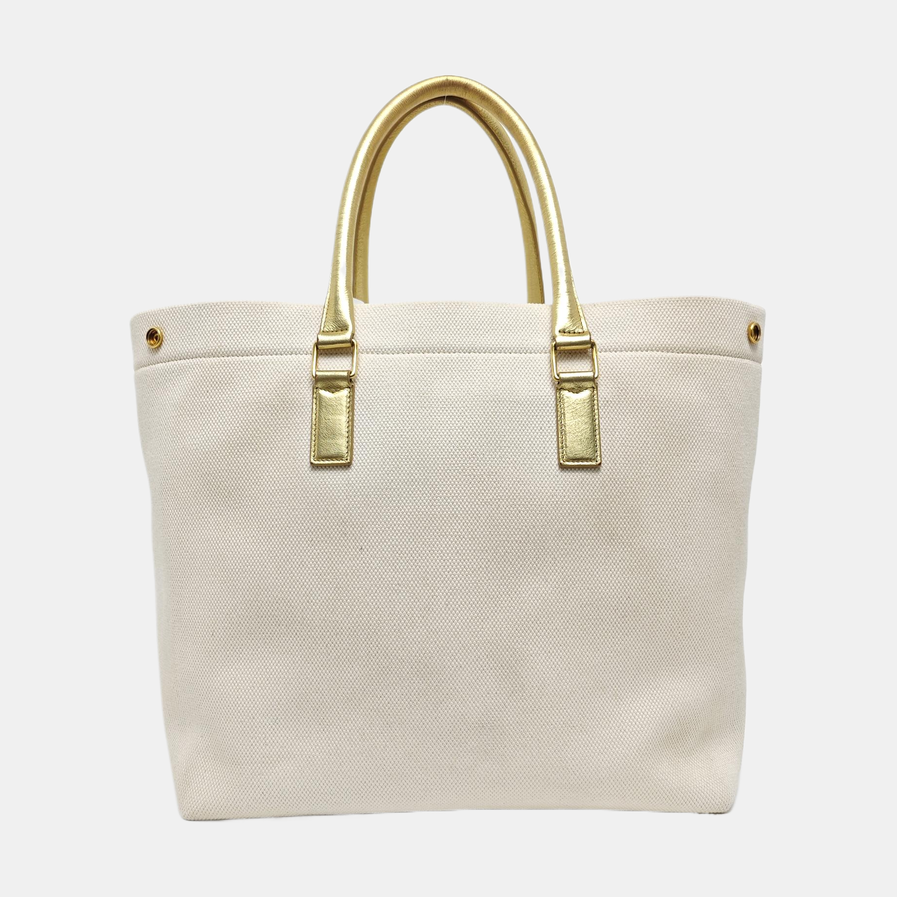 Authenticated pre-owned  CABAS CELINE Fabric White - Top Handle Bag at Looply
