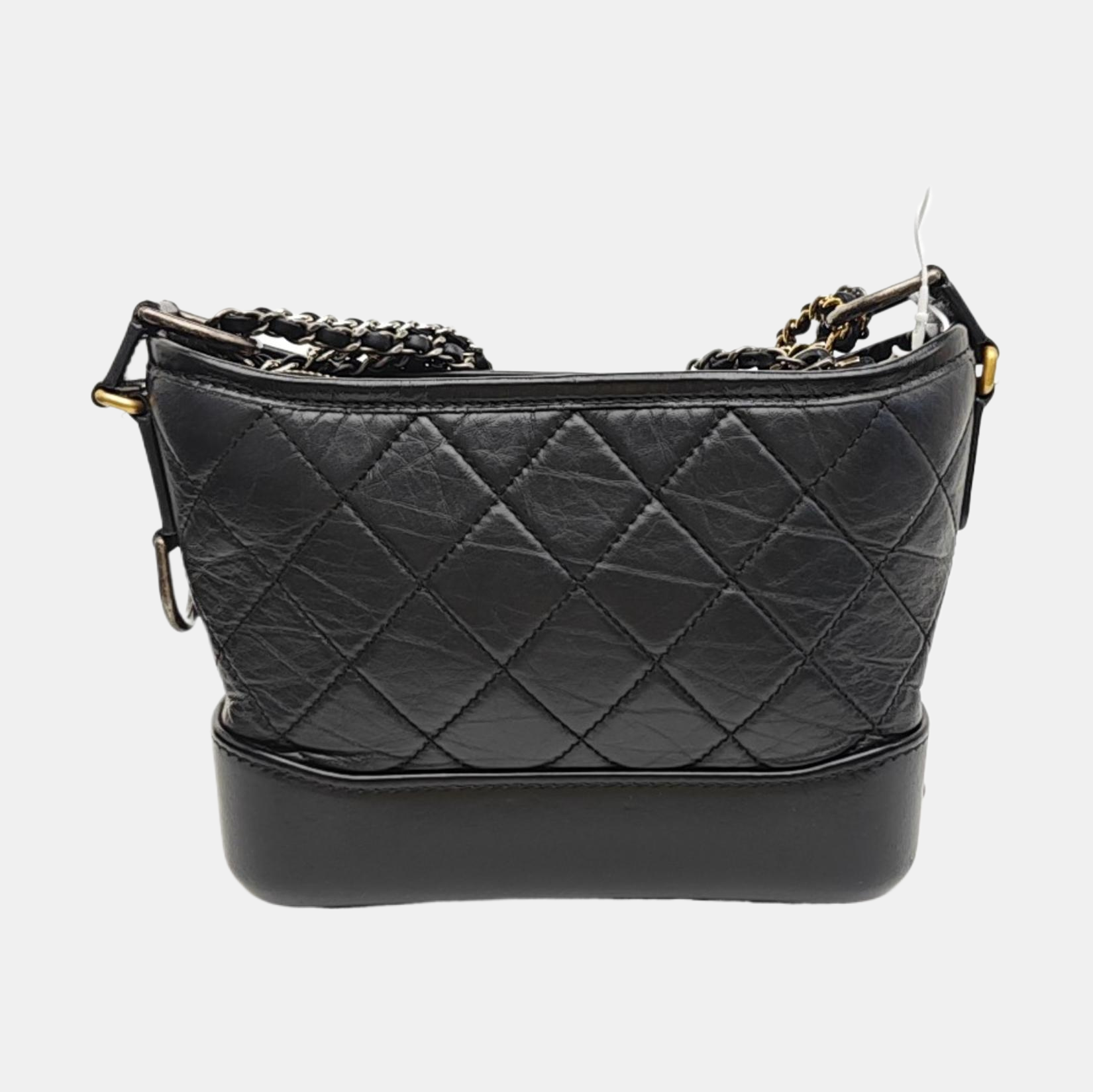 GABRIELLE Becerro Vintage Acolchado Pequeño Negro