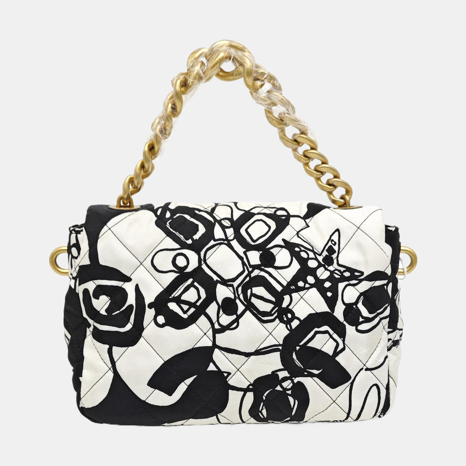 Fabric Shoulder Bag Mini White