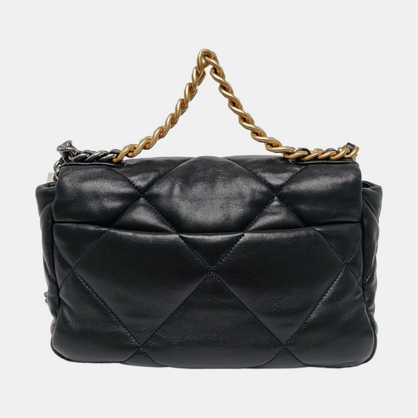 CHANEL 19 Small Quilted Lambskin Black