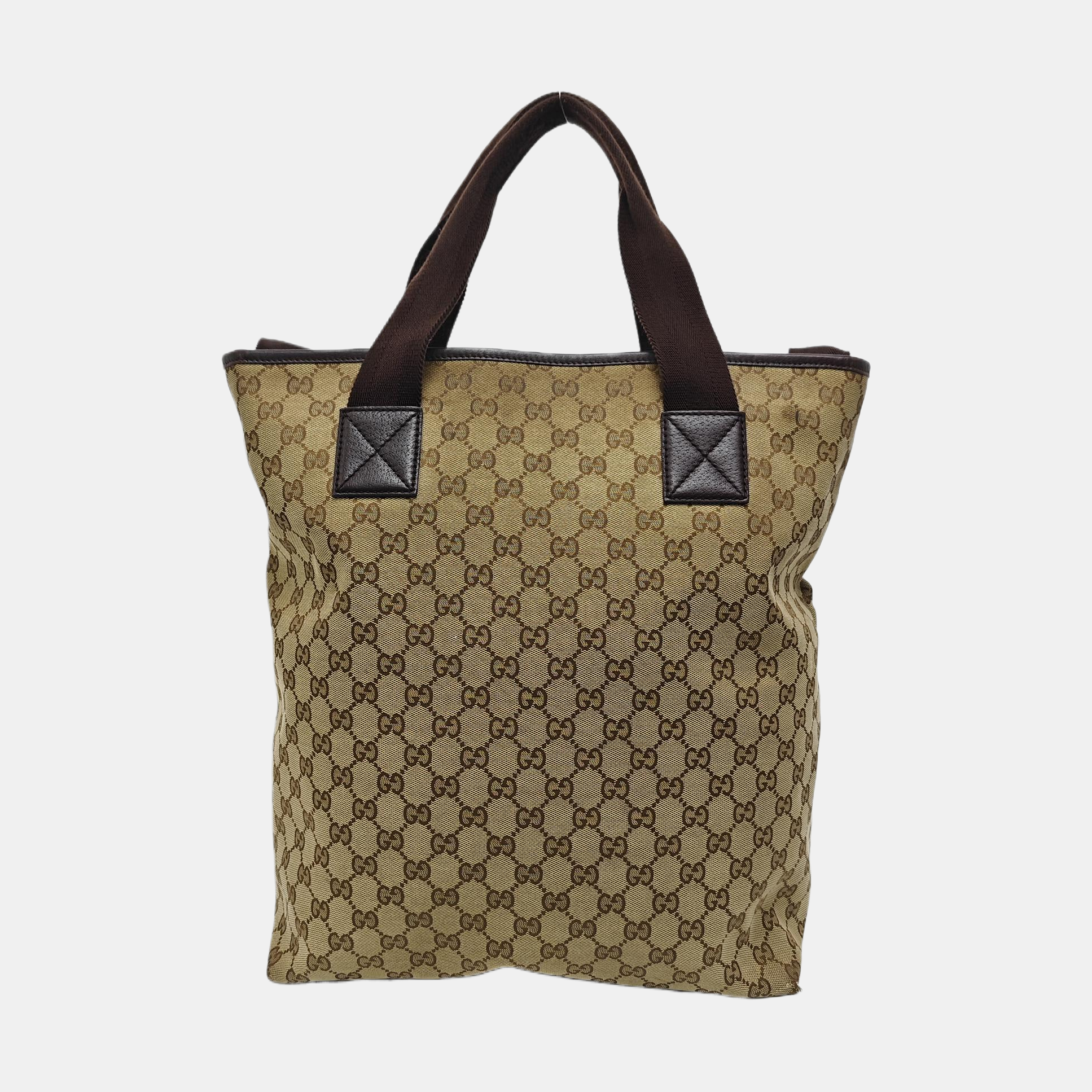 Monogram Canvas Tote Bag Brown