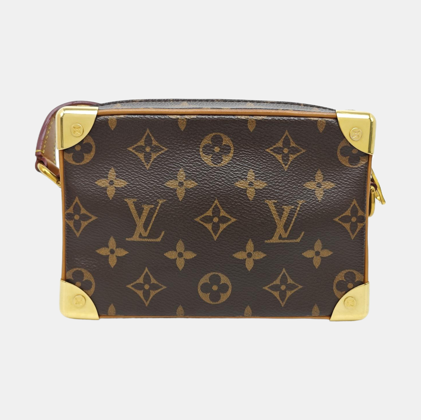 SOFT TRUNK Mini Monogram Coated Canvas Brown