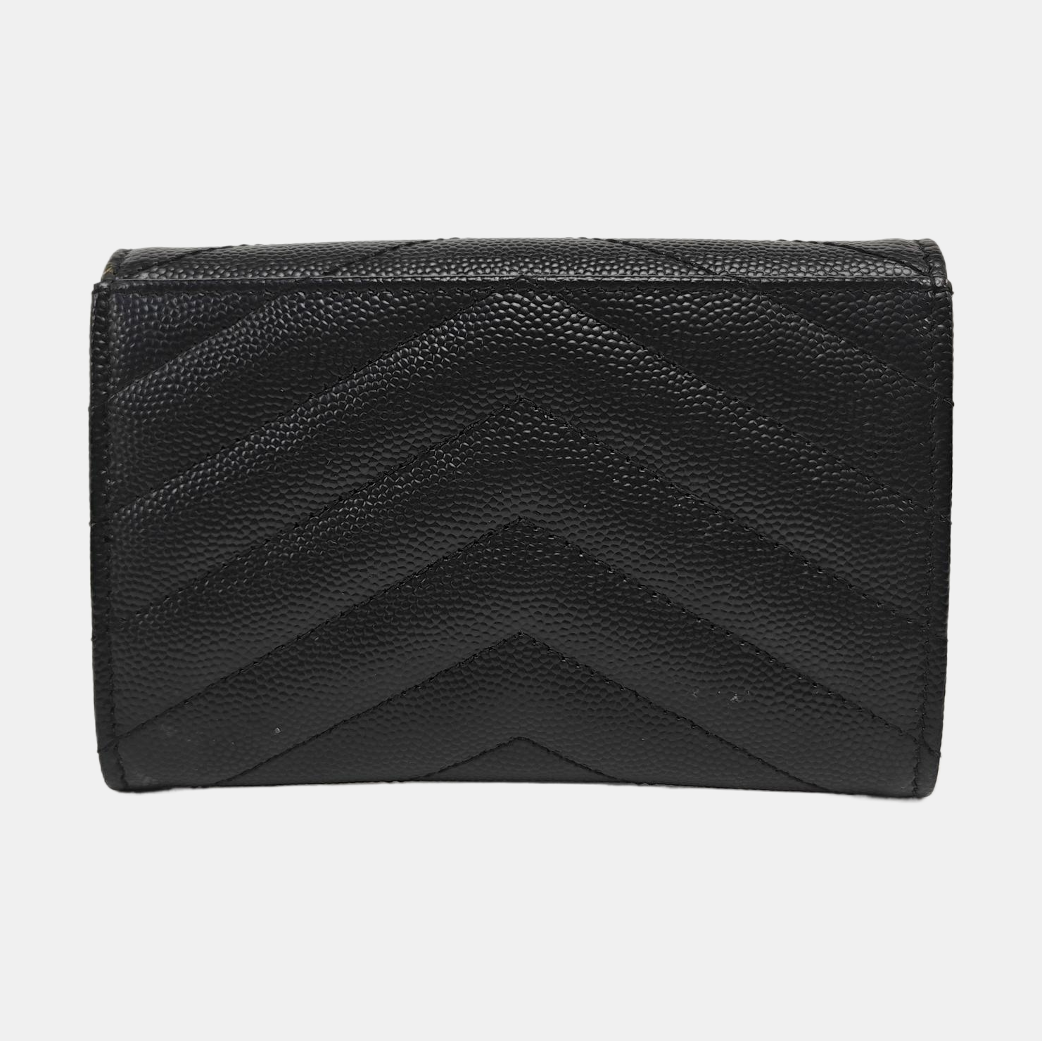 MONOGRAM Small Chevron Calfskin Black Wallet