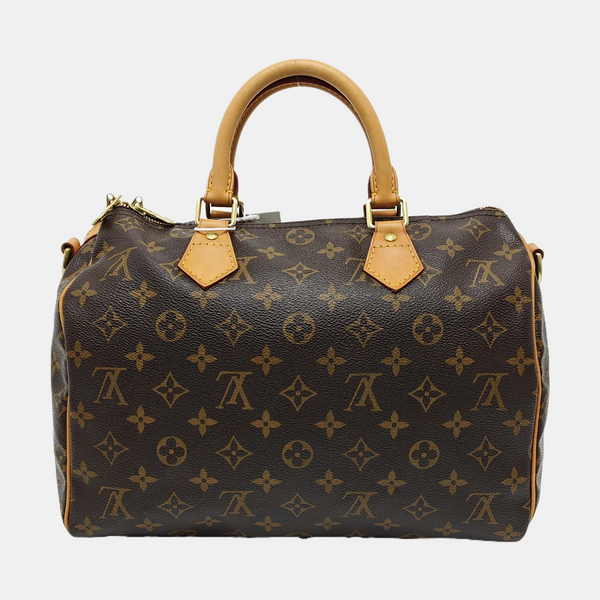 SPEEDY 30 Monogram Coated Canvas Brown