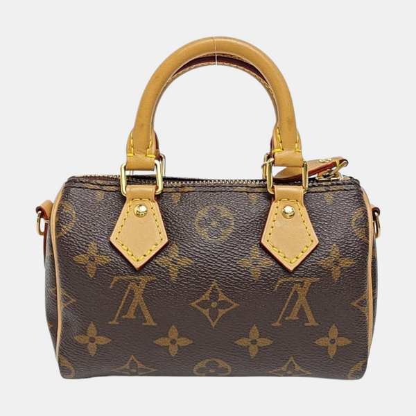 SPEEDY Nano Monogram Coated Canvas Brown
