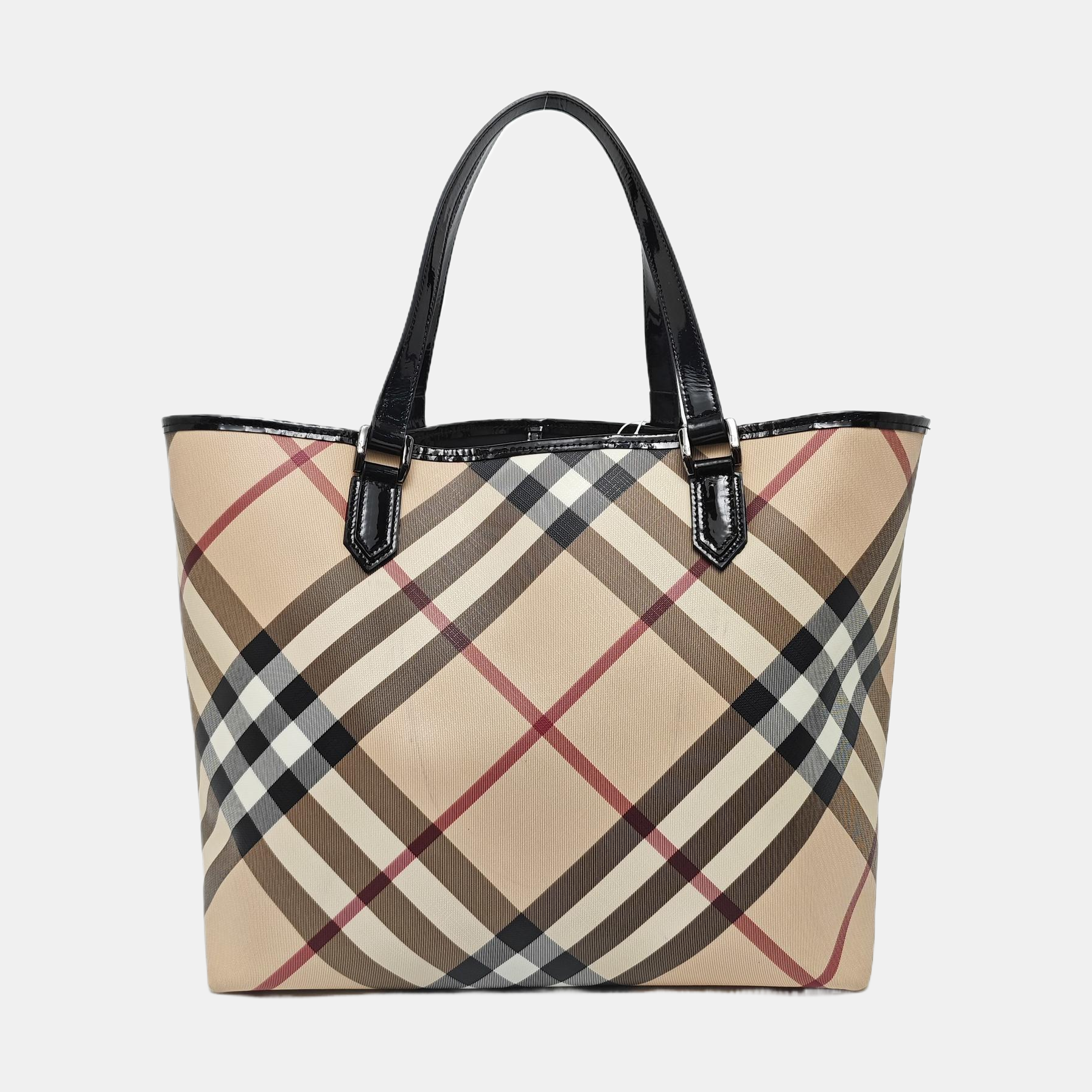 Coated Canvas Tote Bag Beige