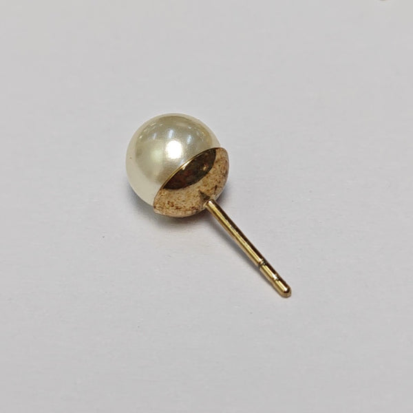 Faux Pearl White Stud Earrings