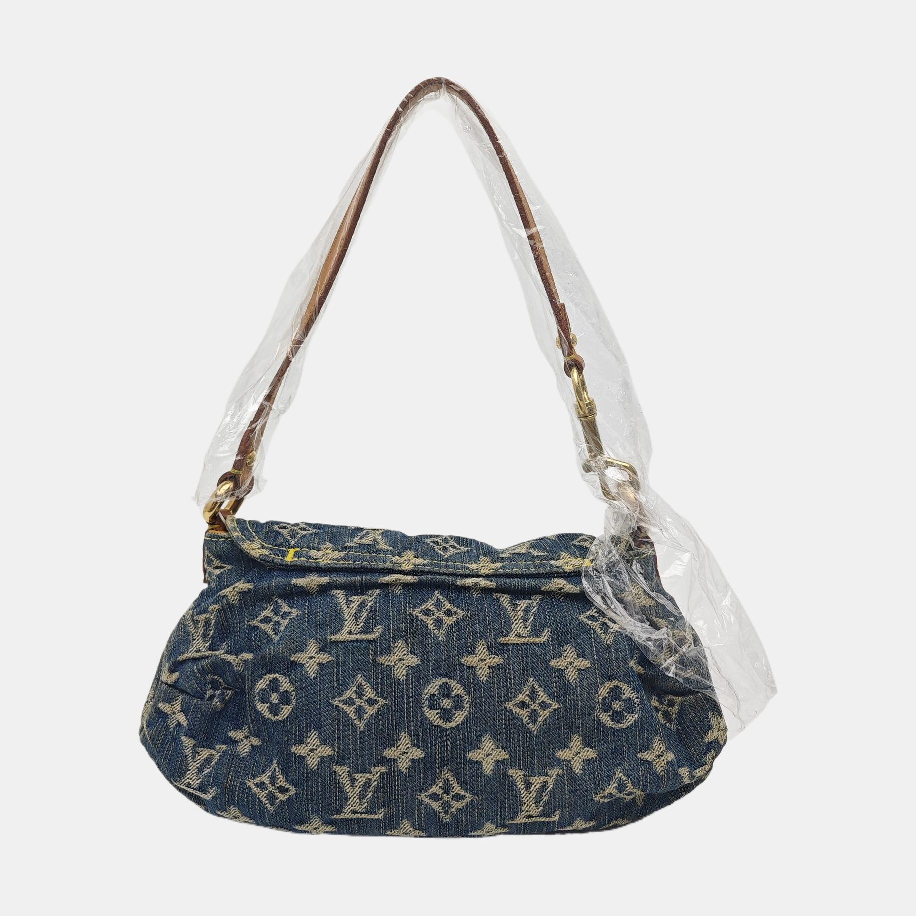 PLEATY Monogram Denim Blue
