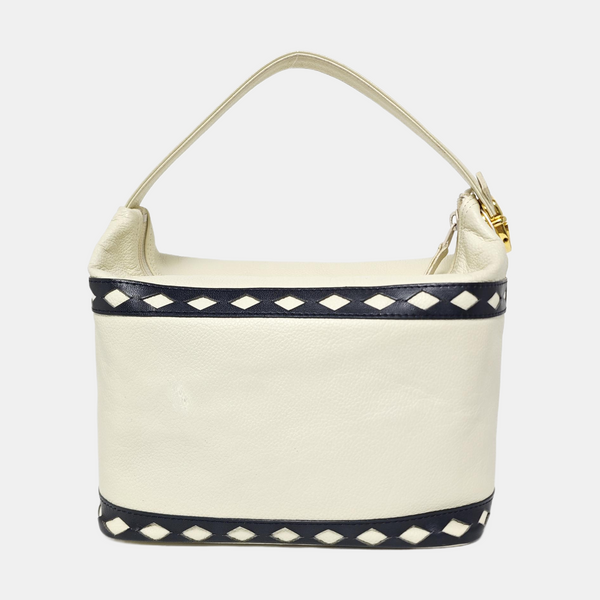 Calfskin Top Handle Bag White