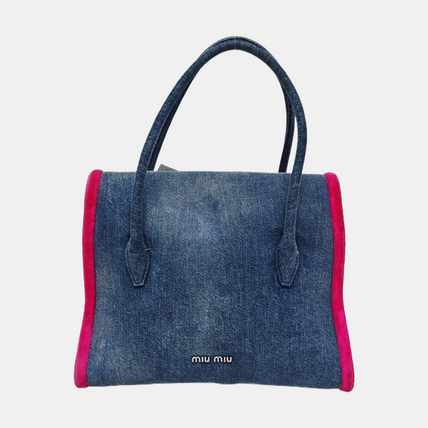 Fabric Shoulder Bag Blue
