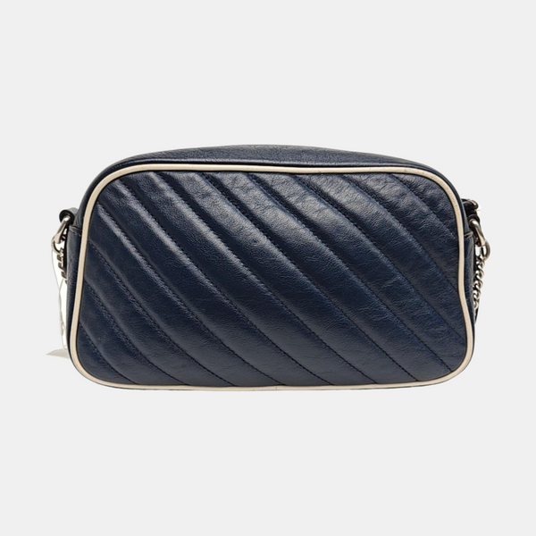 GG Marmont Small Quilted Calfskin Blue