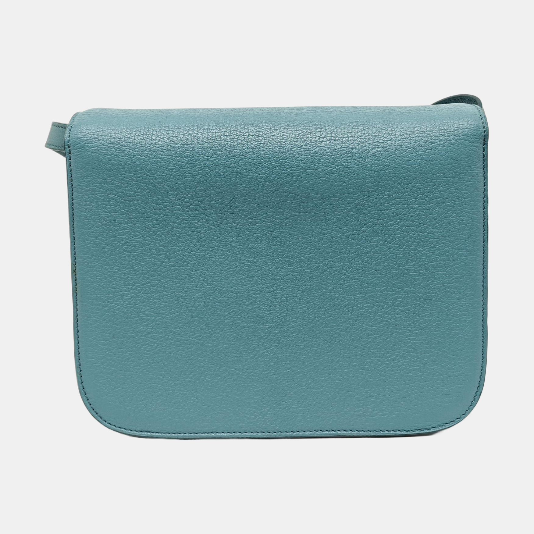 Authenticated pre-owned  CLASSIC BOX Medium Calfskin Blue - Shoulder Bag at Looply