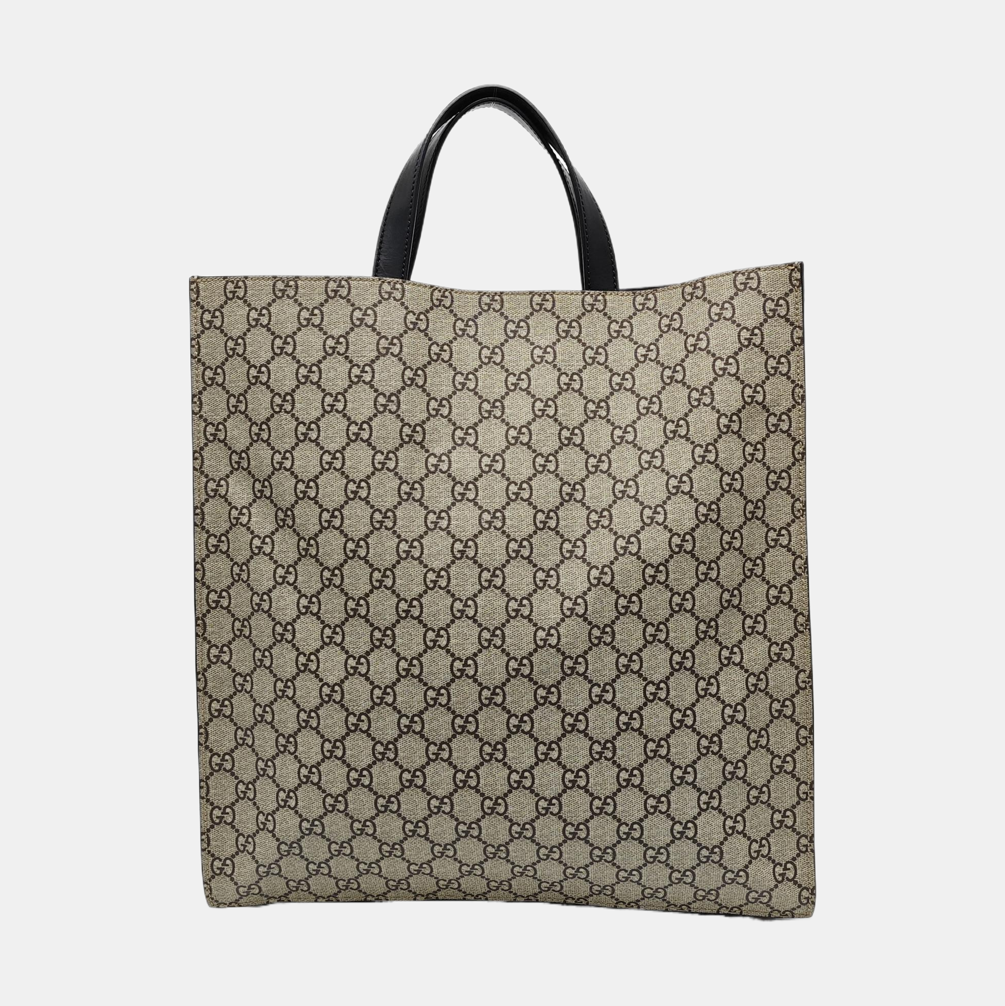 Monogram Coated Canvas Tote Bag Beige