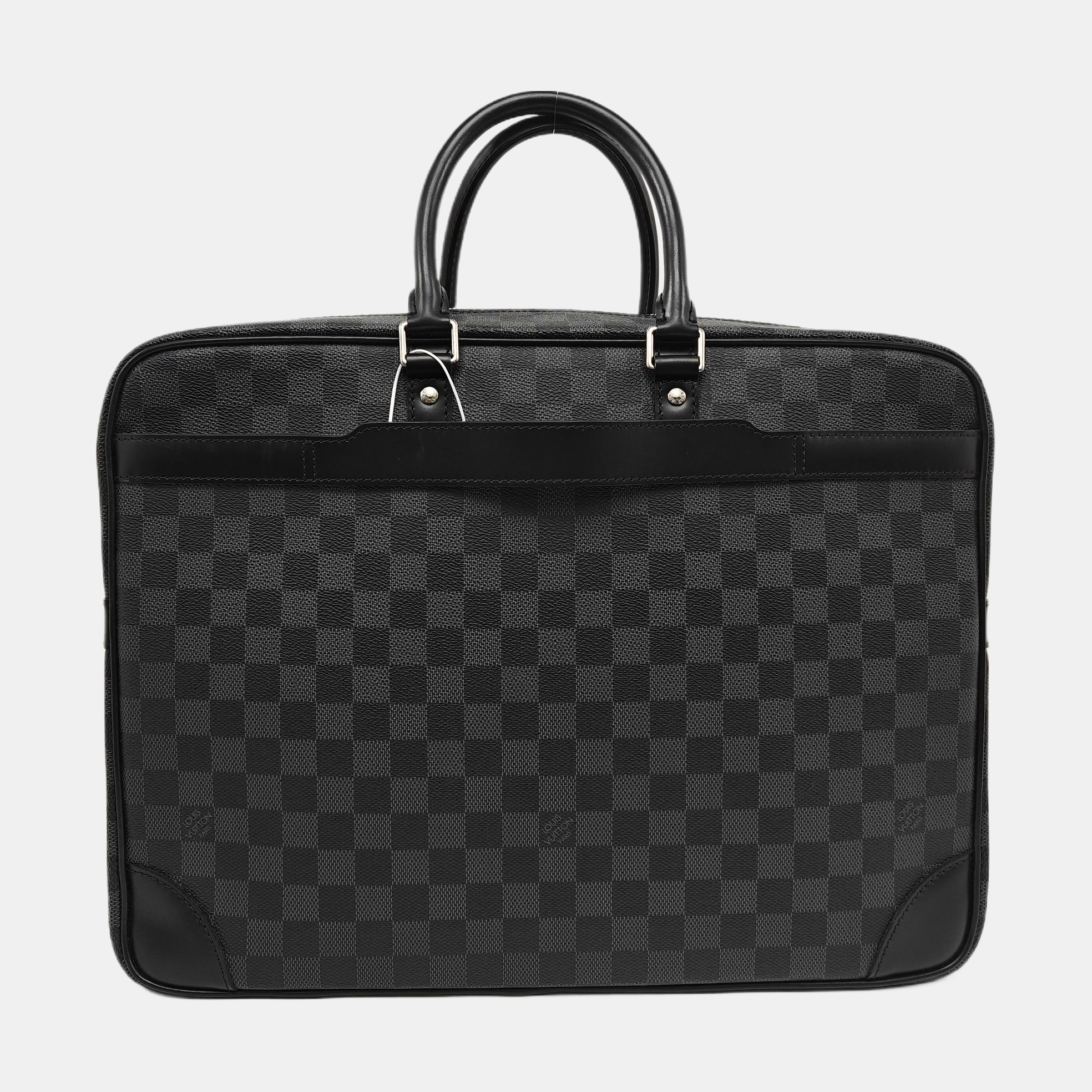Damier Graphite Coated Canvas Shoulder Bag Gray