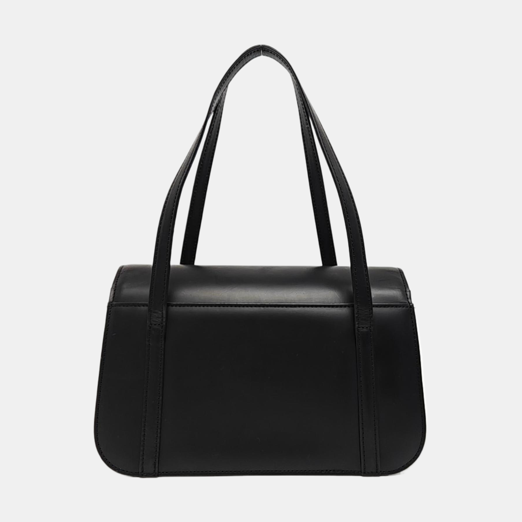 Calfskin Top Handle Bag Black