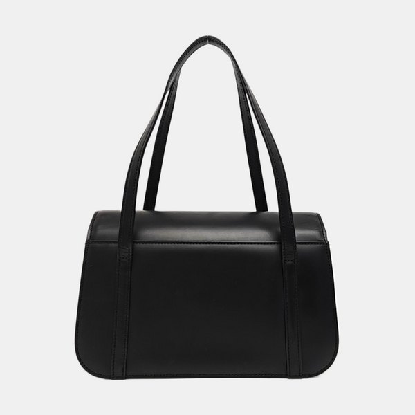 Calfskin Top Handle Bag Black
