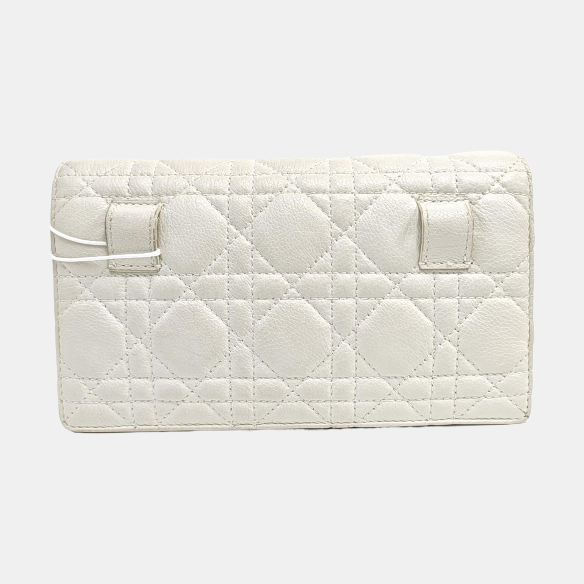 Cannage Calfskin Belt Bag White