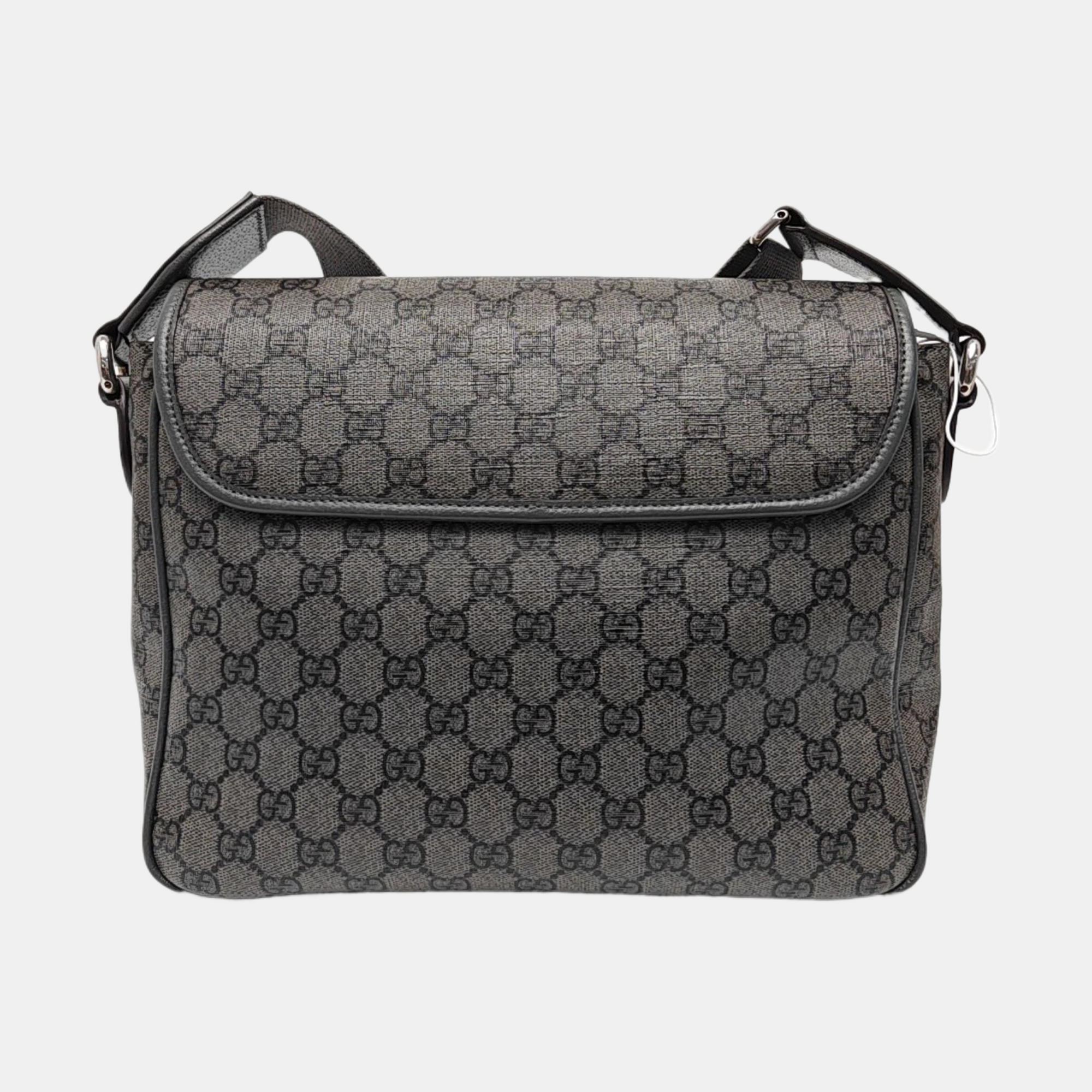Ophidia Medium Monogram Coated Canvas Gray