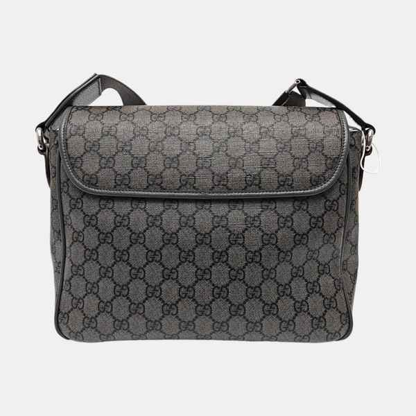Ophidia Medium Monogram Coated Canvas Gray