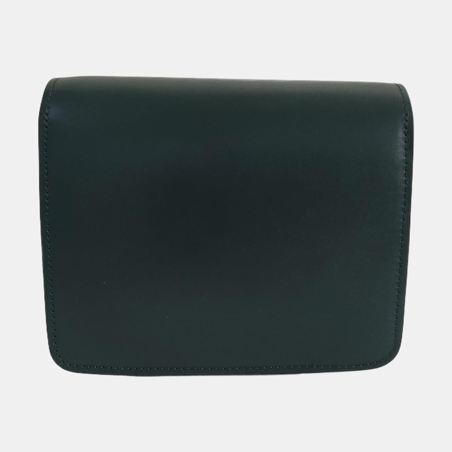 Authenticated pre-owned  CLASSIC BOX Mini Calfskin Green - Shoulder Bag at Looply