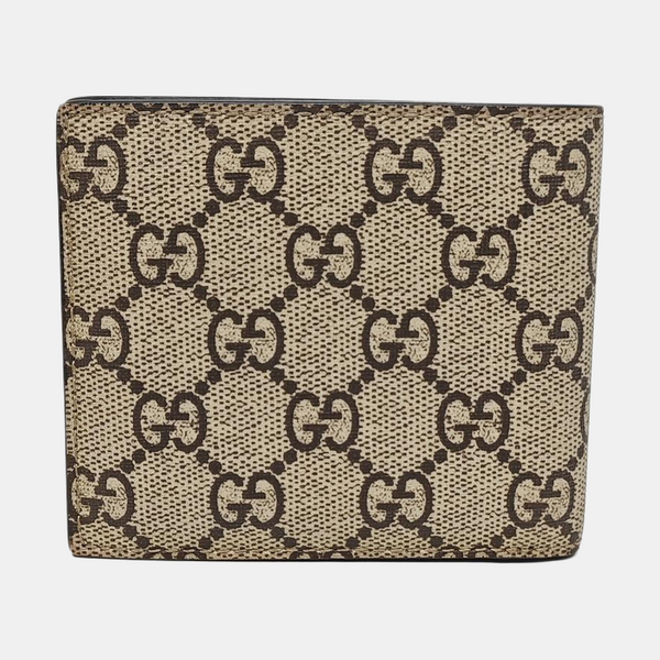 GG Supreme Monogram Coated Canvas Brown Wallet