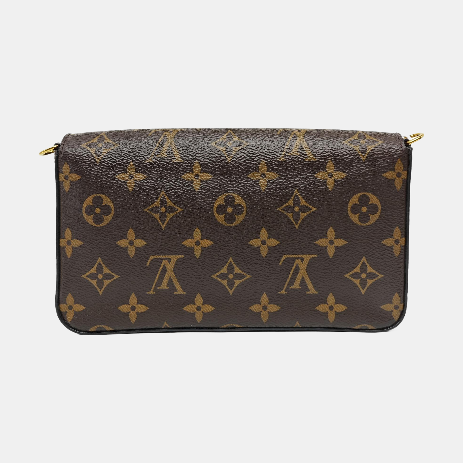 FÉLICIE Monogram Coated Canvas Brown