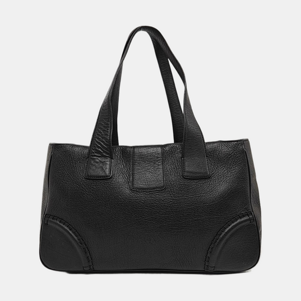 Leather Tote Bag Black
