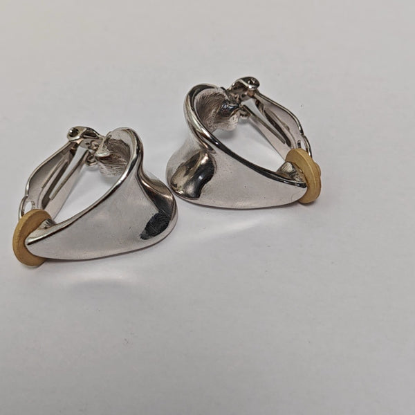 Metal Silver Clip On Earrings