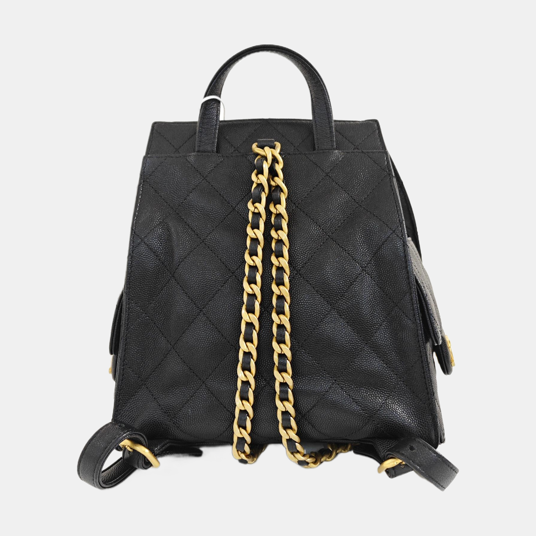 CHANEL 25 Medium Quilted Grained Calfskin Black