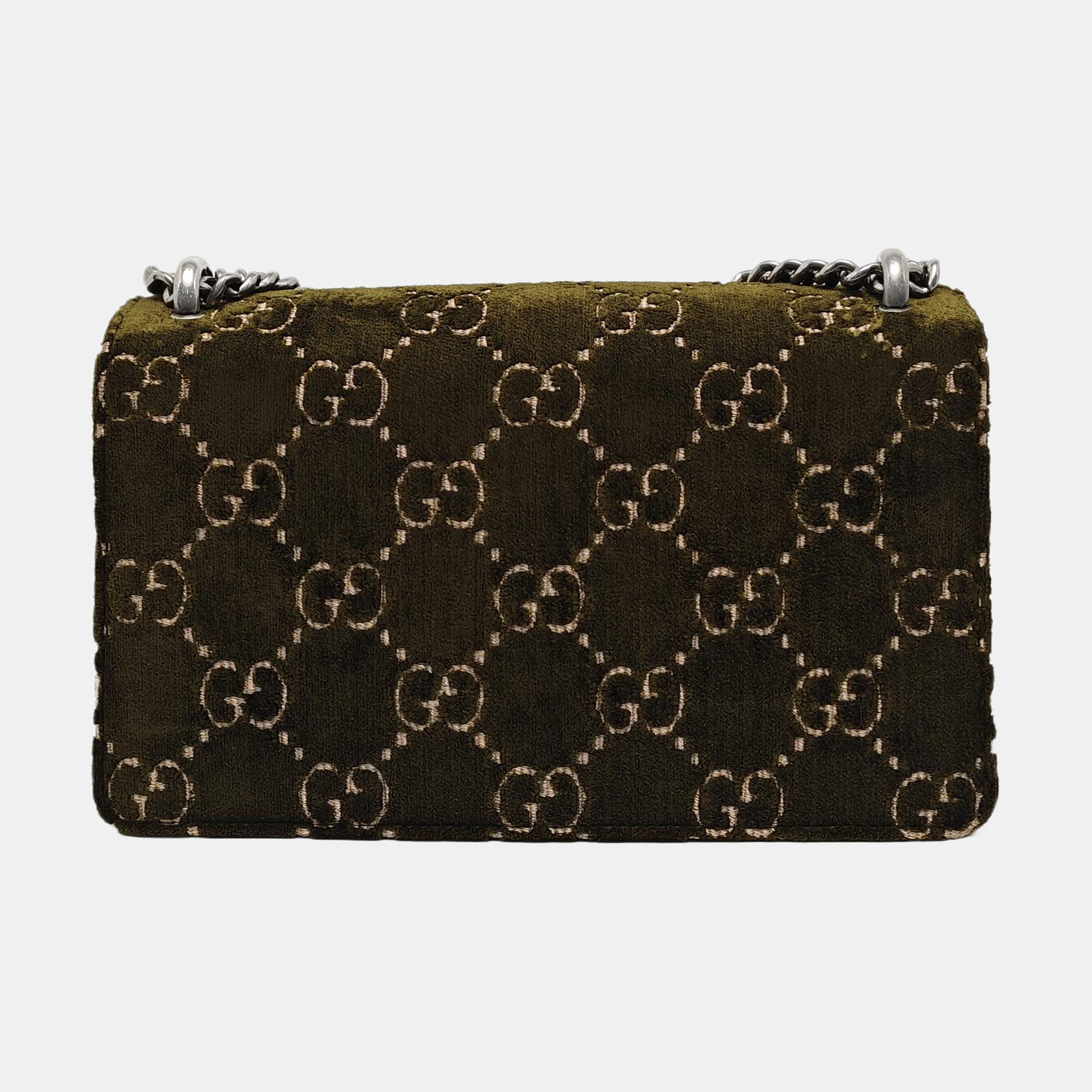 Dionysus Small Monogram Velvet Green