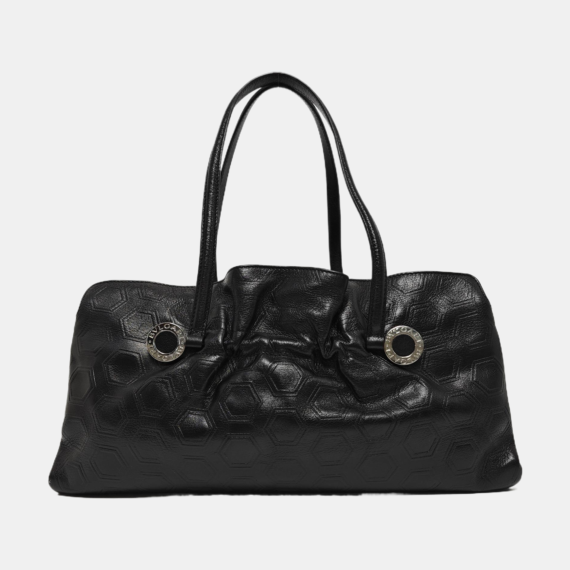 Calfskin Top Handle Bag Black