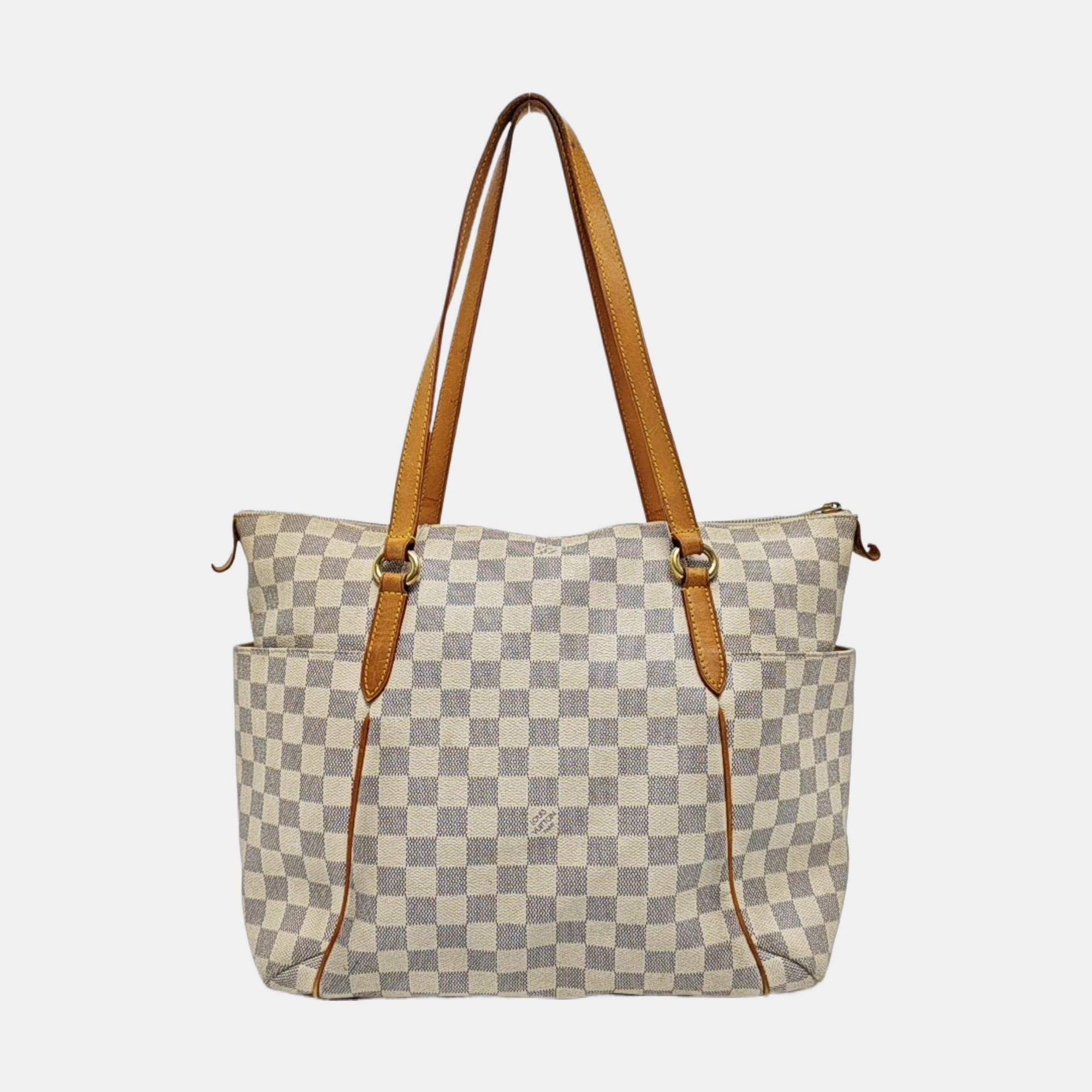 TOTALLY MM Damier Azur Coated Canvas White
