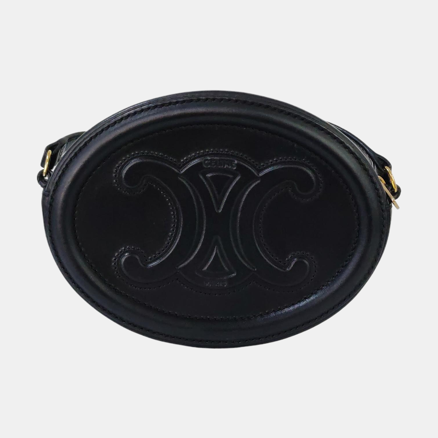 Authenticated pre-owned  TRIOMPHE Calfskin Black - Crossbody Bag at Looply