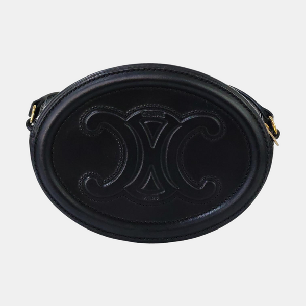 Authenticated pre-owned  TRIOMPHE Calfskin Black - Crossbody Bag at Looply